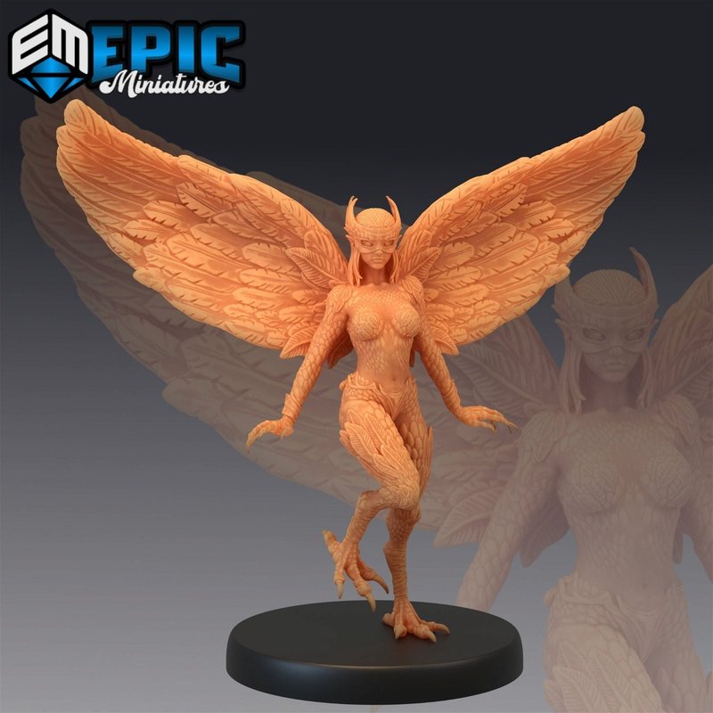 Mountian Harpy 3D-printed model