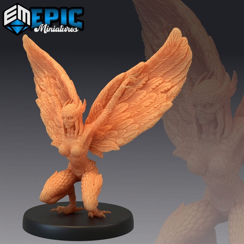 Mountian Harpy 3D-printed model