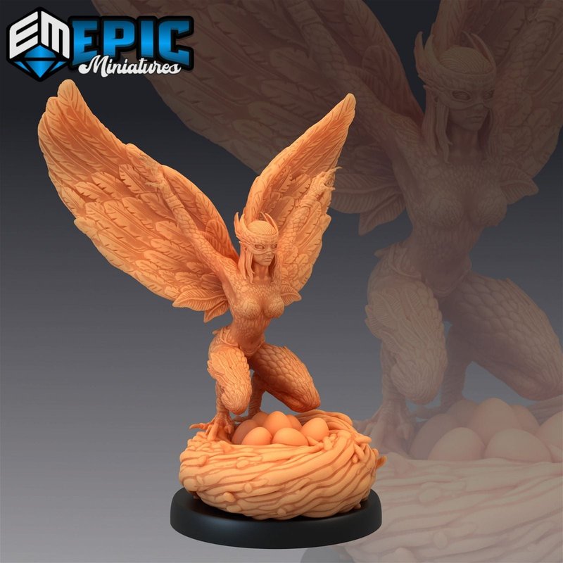 Mountian Harpy 3D-printed model