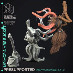 Mr Mop & Mrs Bucket 3D-printed model