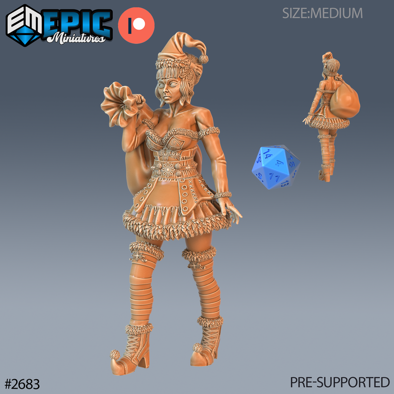 Mrs. Claus 3D-printed model