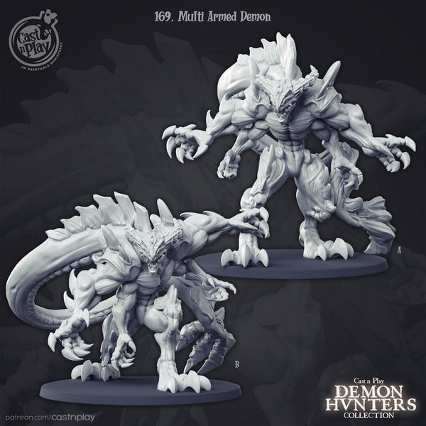 Multi Armed Demon 3D-printed model