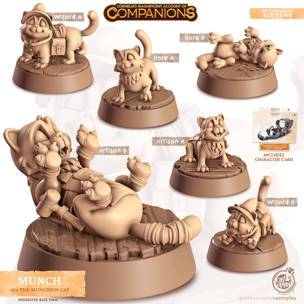 Munch The Munchkin Cat 3D-printed model