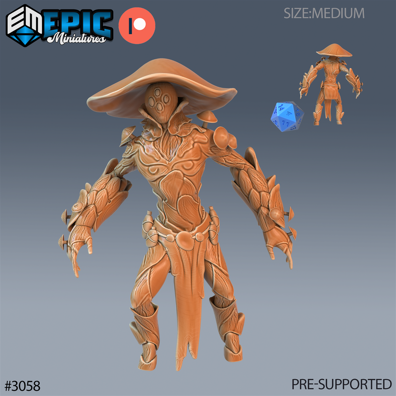 Mushroom Folk 3D-printed model