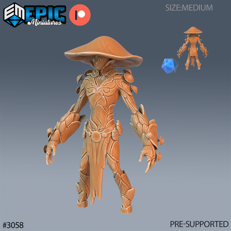 Mushroom Folk 3D-printed model