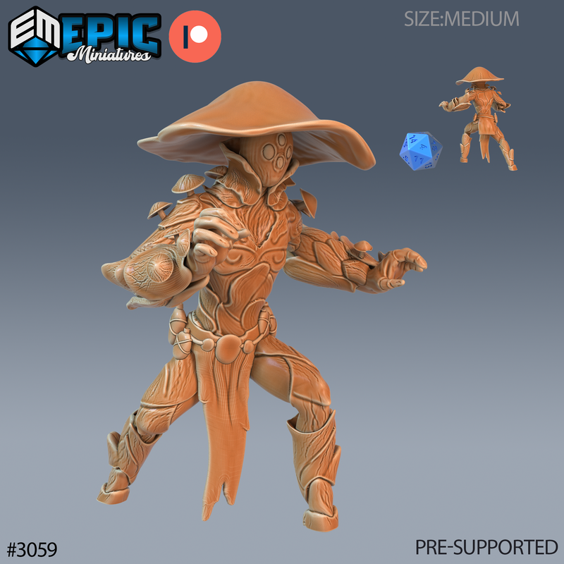 Mushroom Folk 3D-printed model