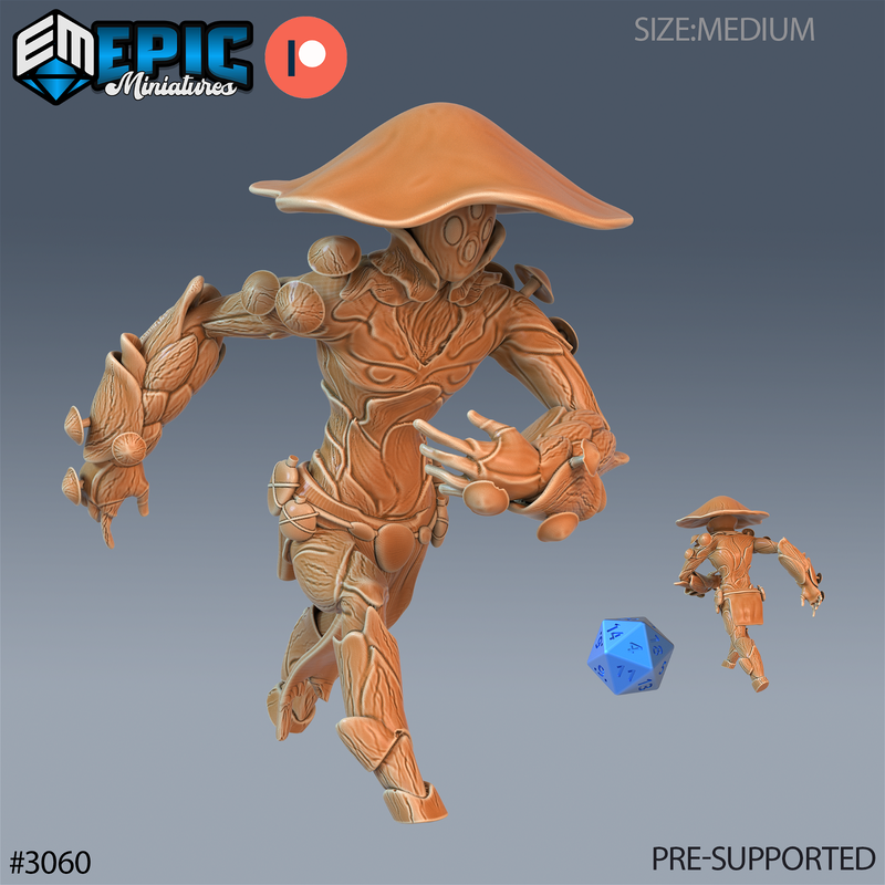 Mushroom Folk 3D-printed model