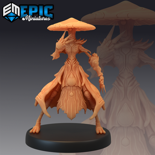 Mushroom Folk Warrior 3D-printed model