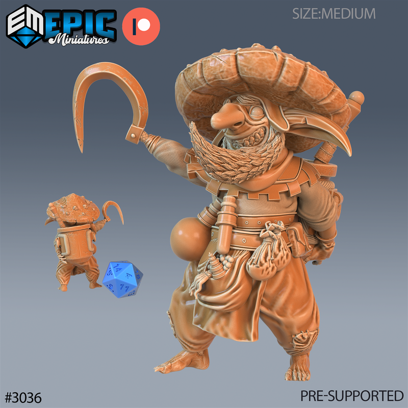 Mushroom Goblin 3D-printed model
