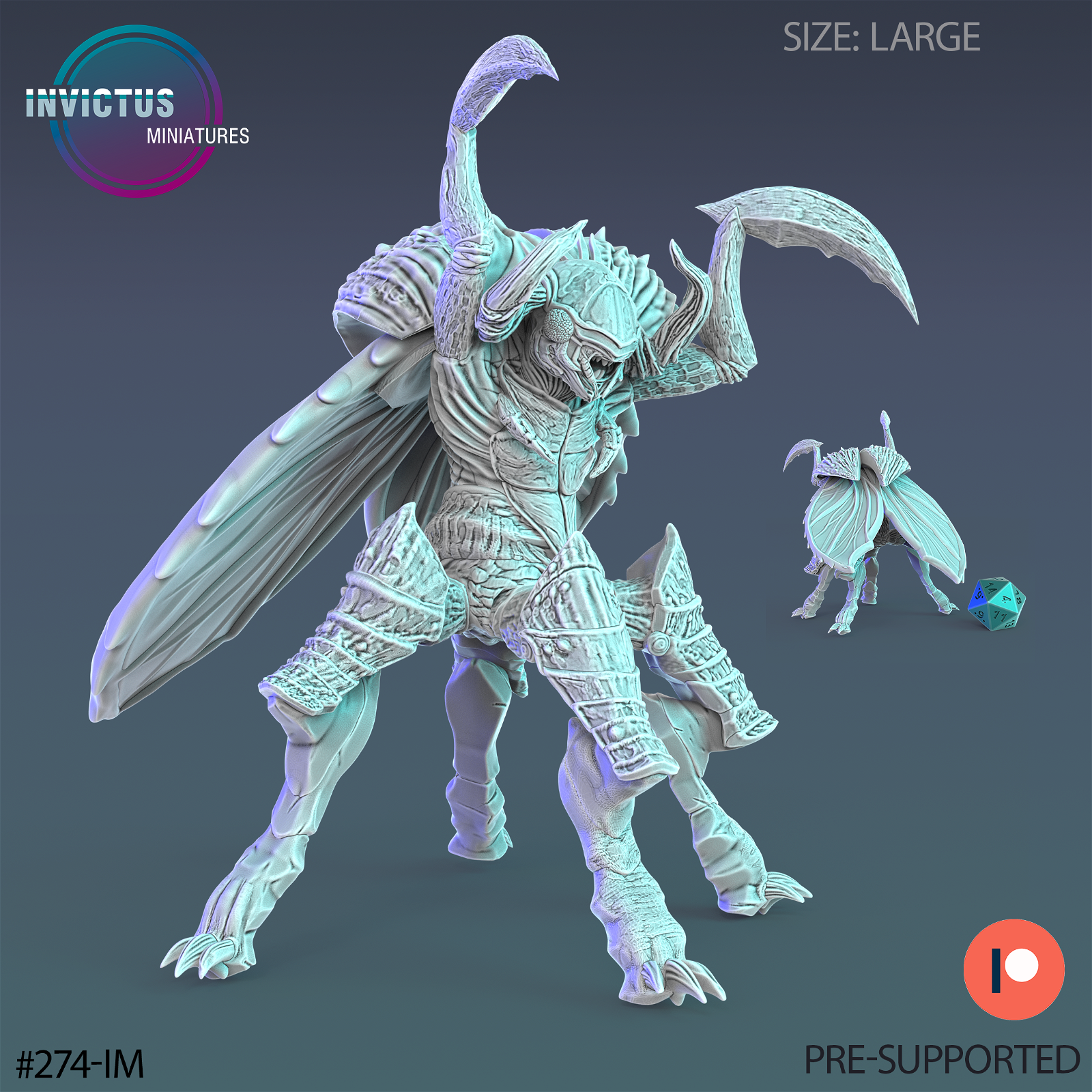 Mutant Wasteland Insectoid - The Printable Dragon