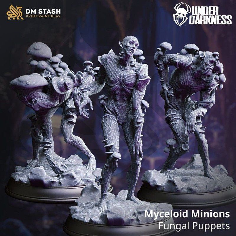 Myceloid Minions - Fungal Puppets 3D-printed model