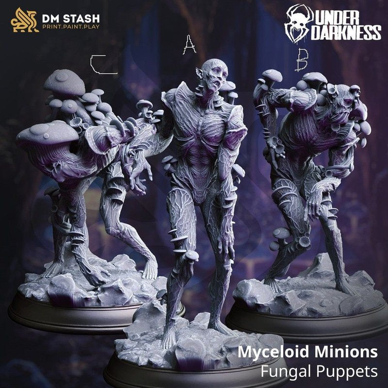 Myceloid Minions - Fungal Puppets 3D-printed model