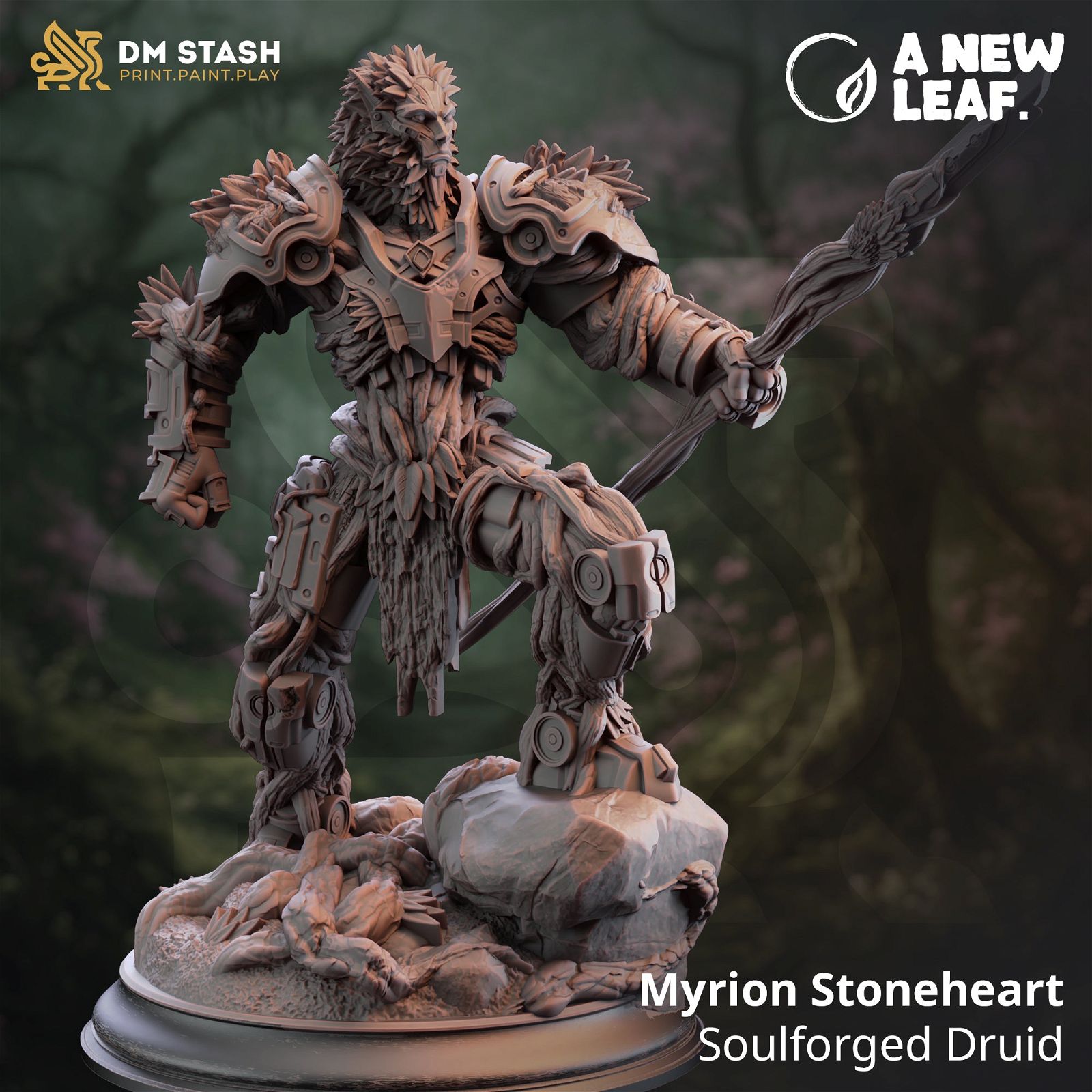 Myrion Stoneheart - Soulforged Druid - The Printable Dragon