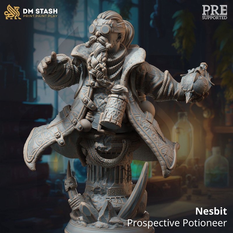 Nesbit - Prospective Potioneer BUST 3D-printed model
