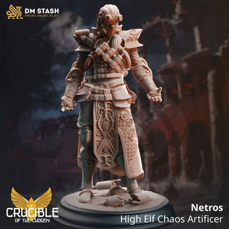 Netros - High Elf Chaos Artificer 3D-printed model