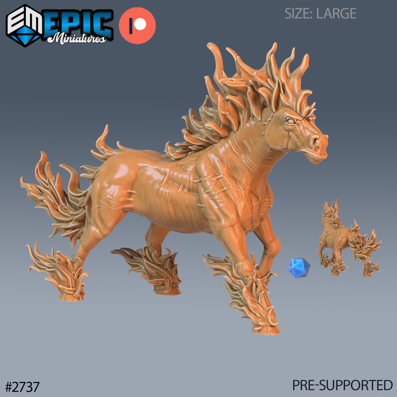 Nightmare Horse 3D-printed model