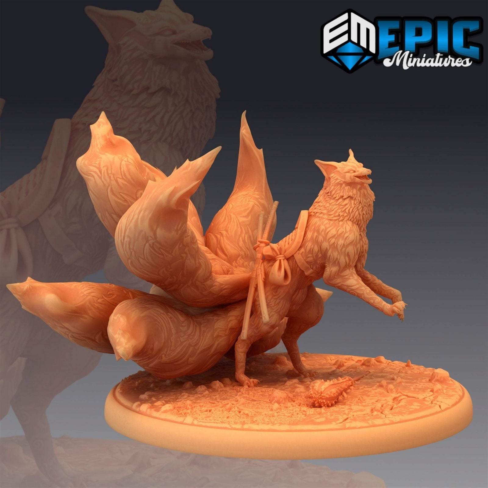 Nine Tailed Fox - The Printable Dragon