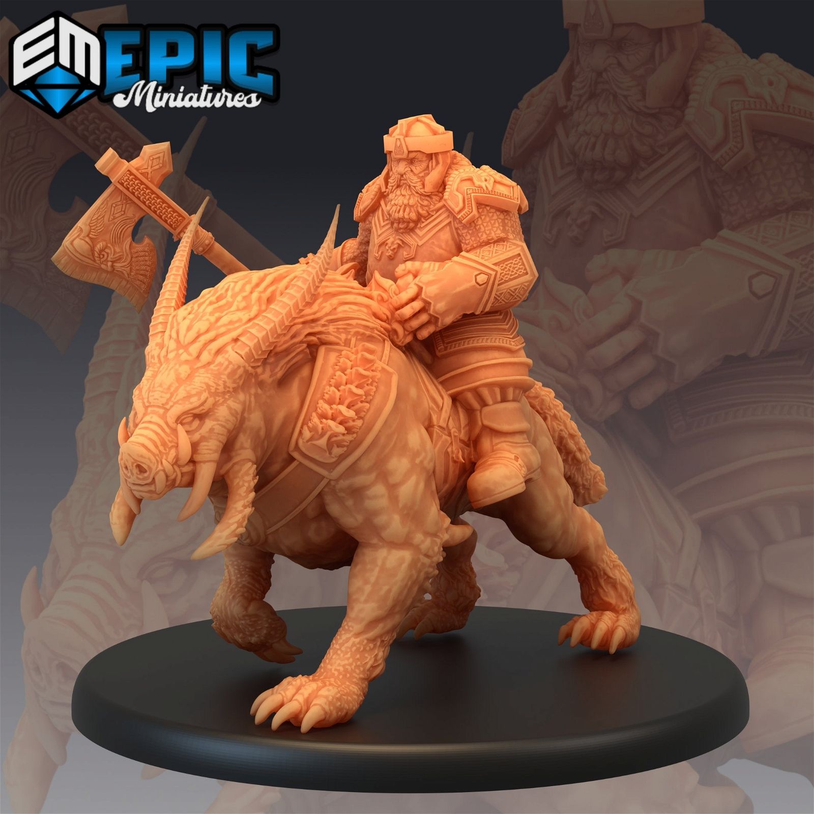 Nordic Dwarf Boar Cavalry - The Printable Dragon