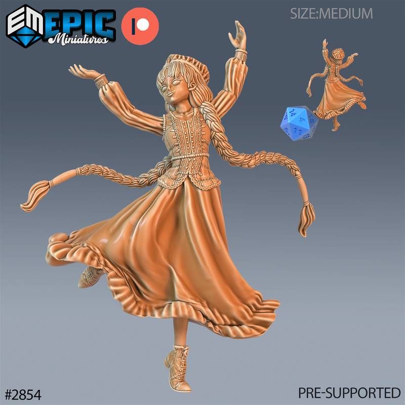 Norse Bard Girl 3D-printed model