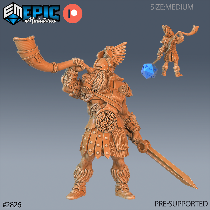 Norse Gold Heimdall 3D-printed model
