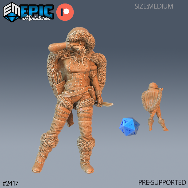 Northern Tribe Warrior 3D-printed model