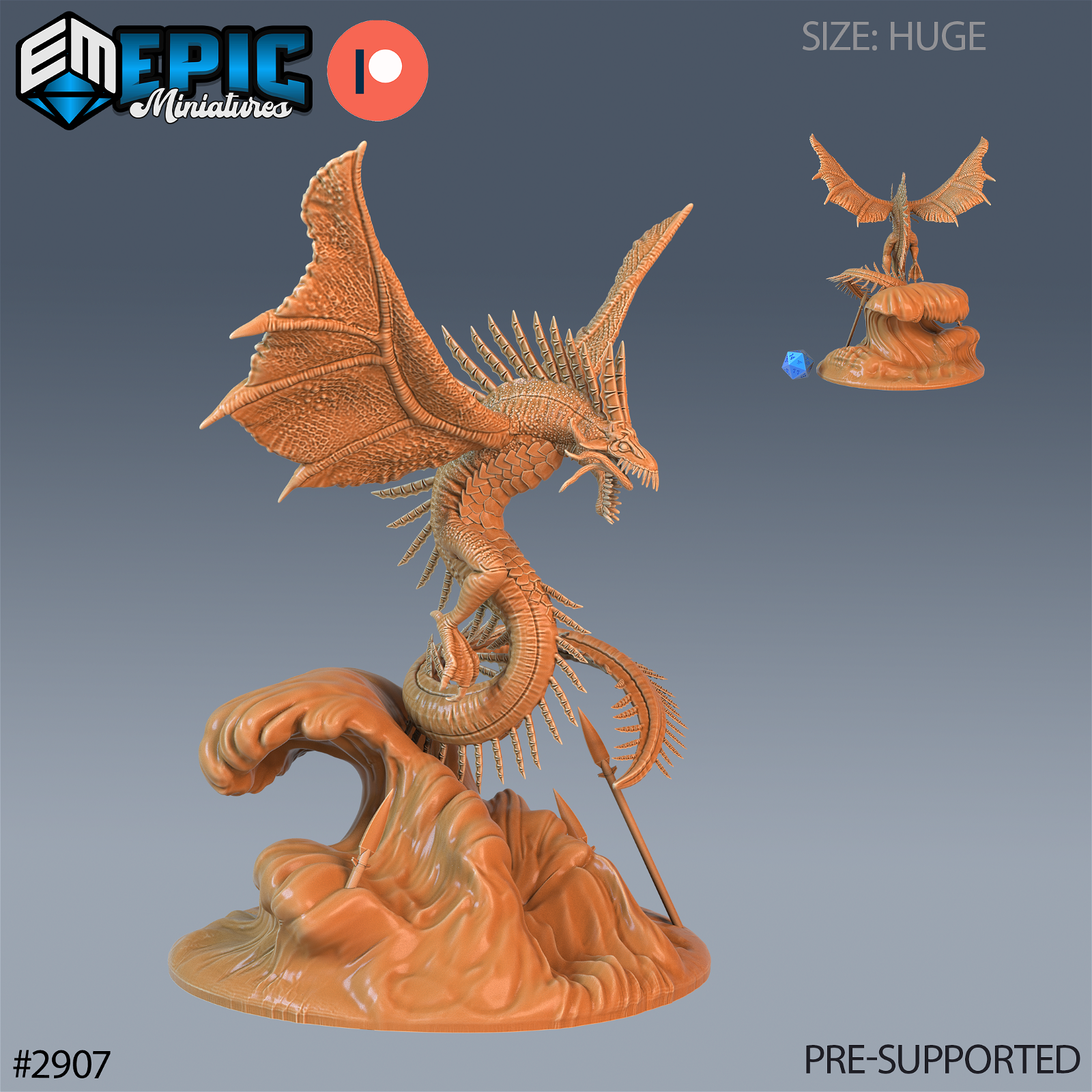 Ocean Drake - The Printable Dragon