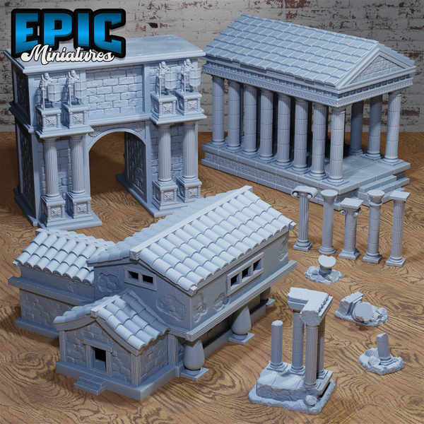 Olympian Buildings 3D-printed model