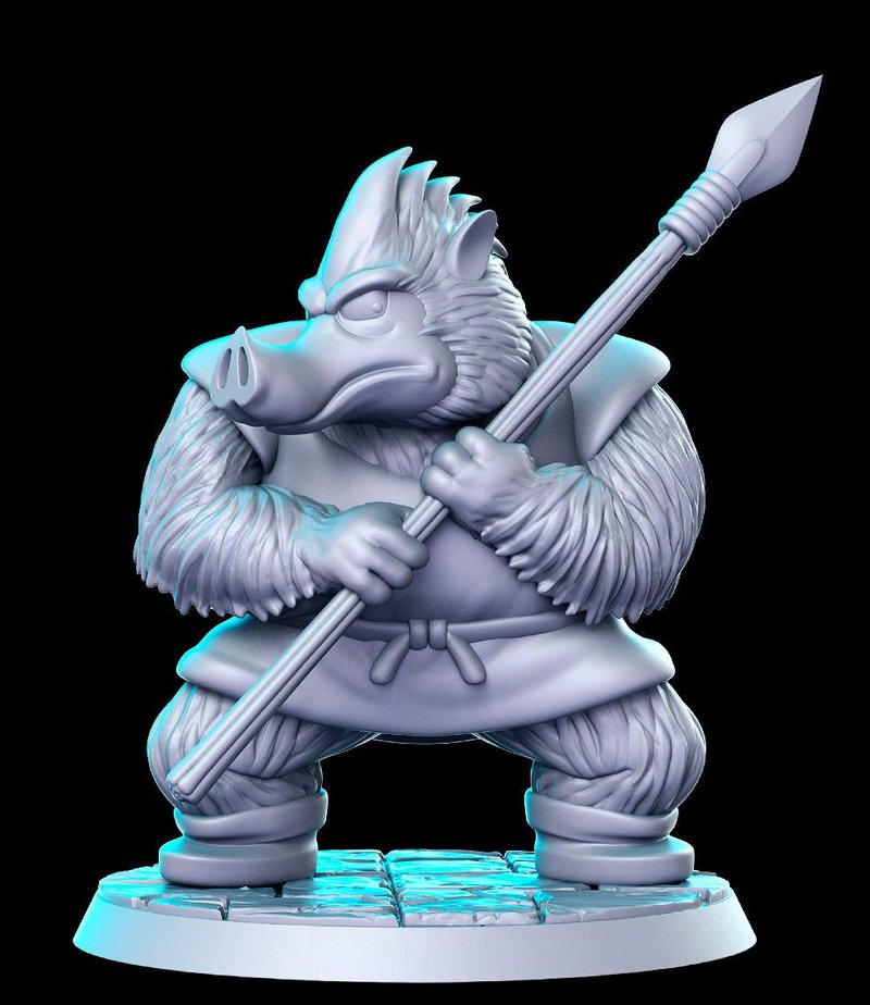 Orc 3D-printed model