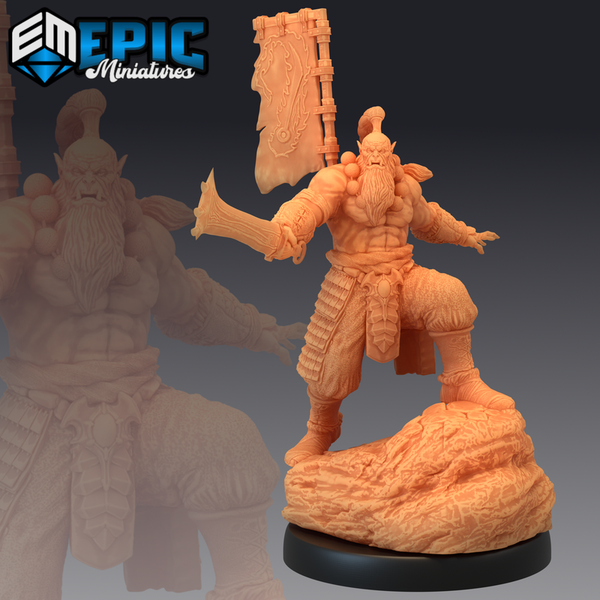 Orc Blade Master 3D-printed model