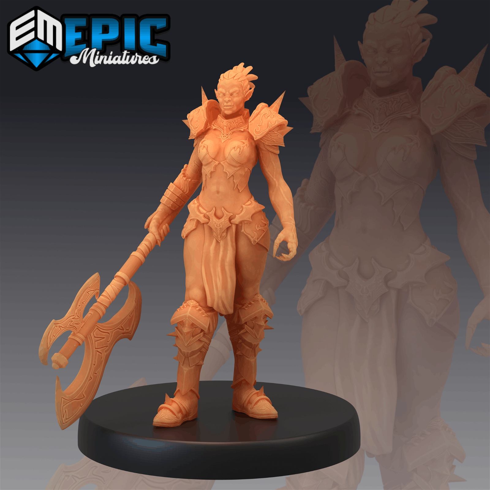 Orc Female Warrior - The Printable Dragon