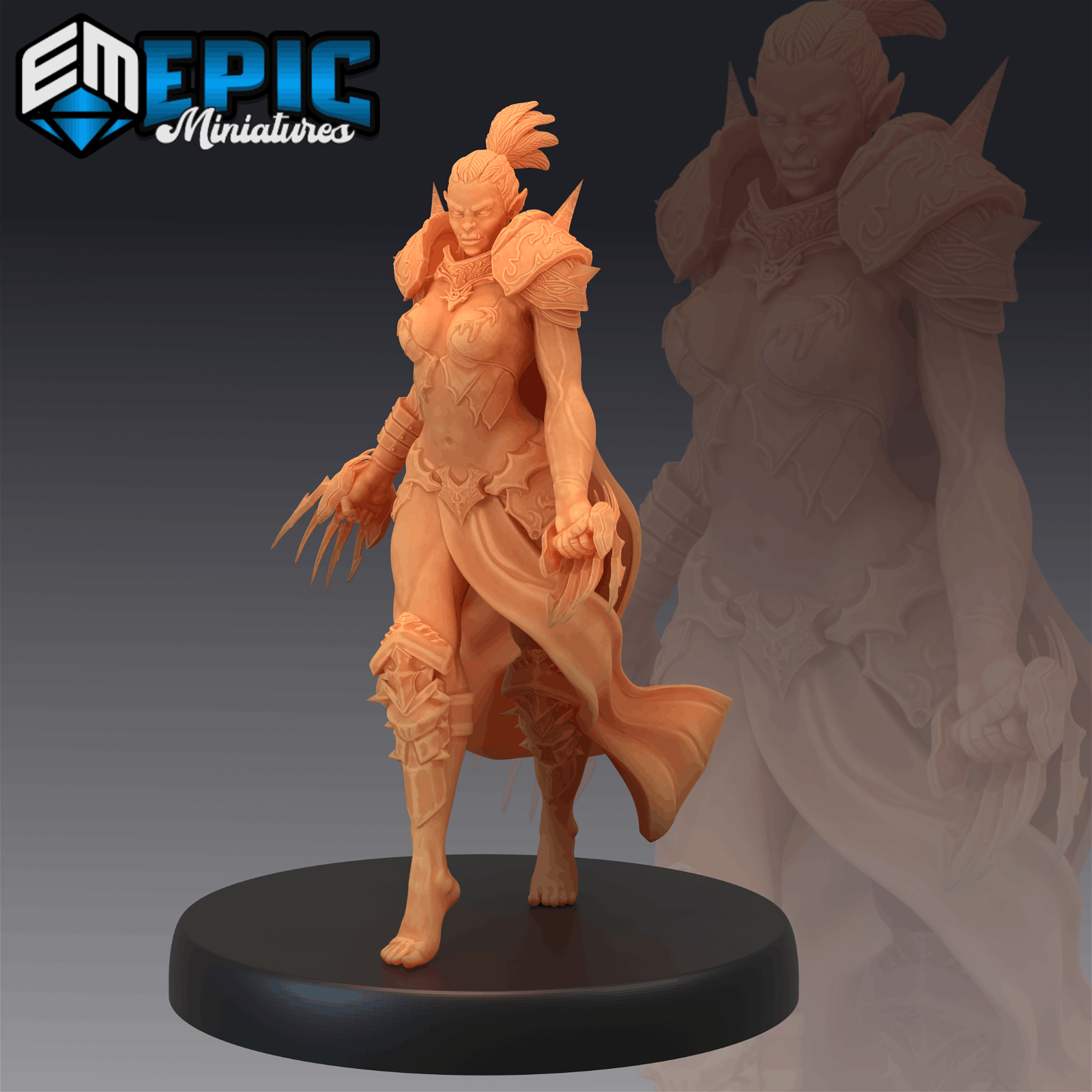 Orc Female Warrior - The Printable Dragon