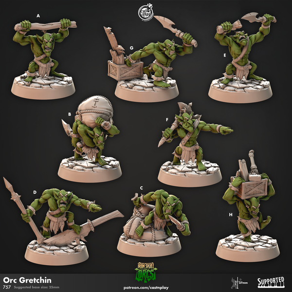 Orc Gretchins 3D-printed model