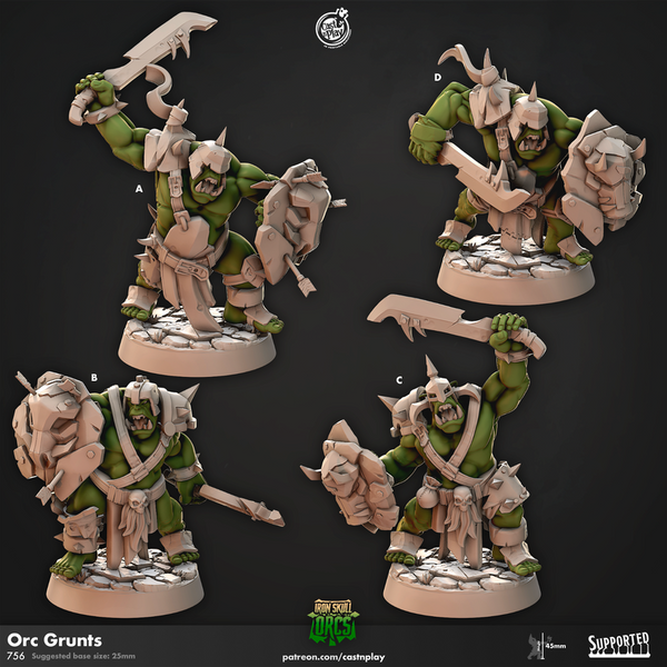 Orc Grunts 3D-printed model