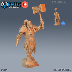 Orc Paladin 3D-printed model