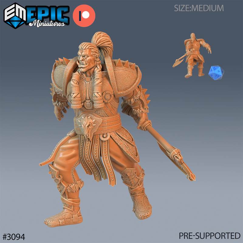 Orc Paladin 3D-printed model