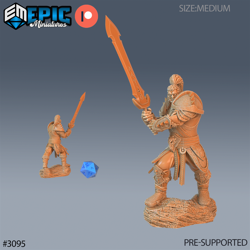 Orc Paladin 3D-printed model