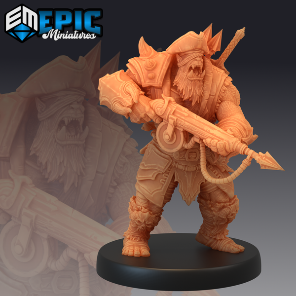 Orc Pirate Captain - The Printable Dragon