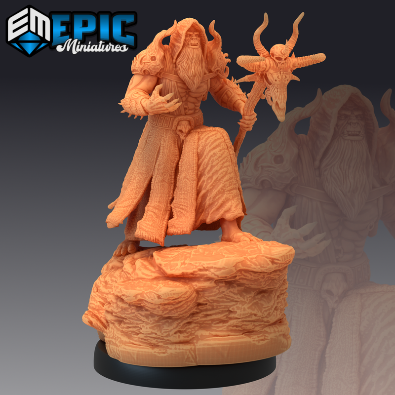 Orc Shaman 3D-printed model