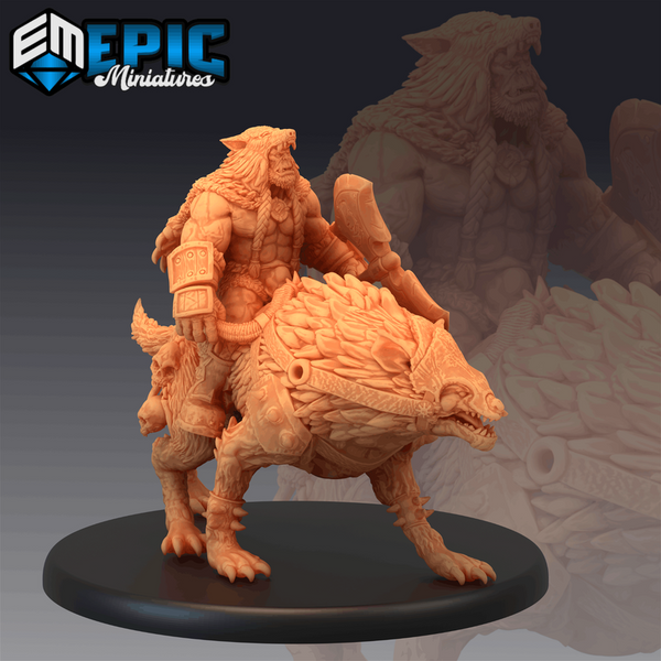 Orc Warg Rider 3D-printed model