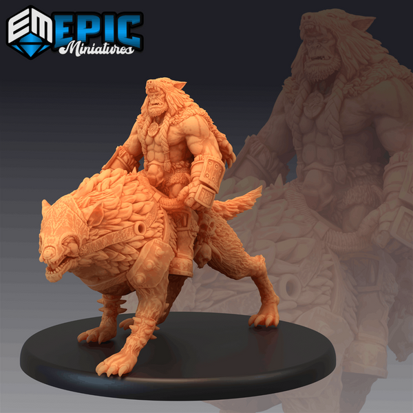 Orc Warg Rider 3D-printed model