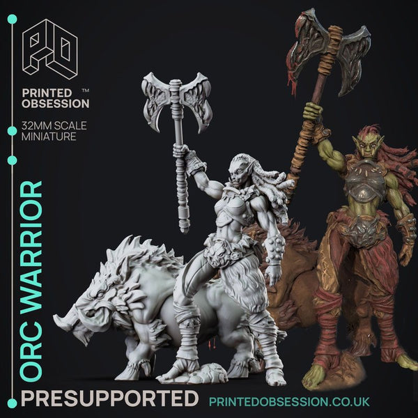Orc Warrior 3D-printed model