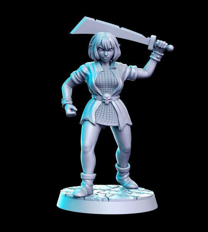 Orc Woman 3D-printed model