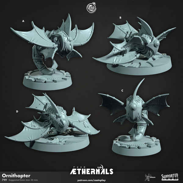 Ornithoper 3D-printed model