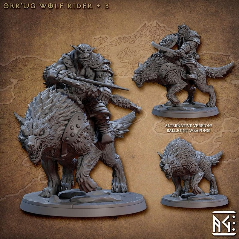 Orr' ug Wolf Rider 3D-printed model