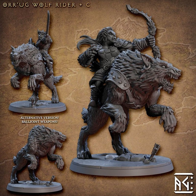 Orr' ug Wolf Rider 3D-printed model