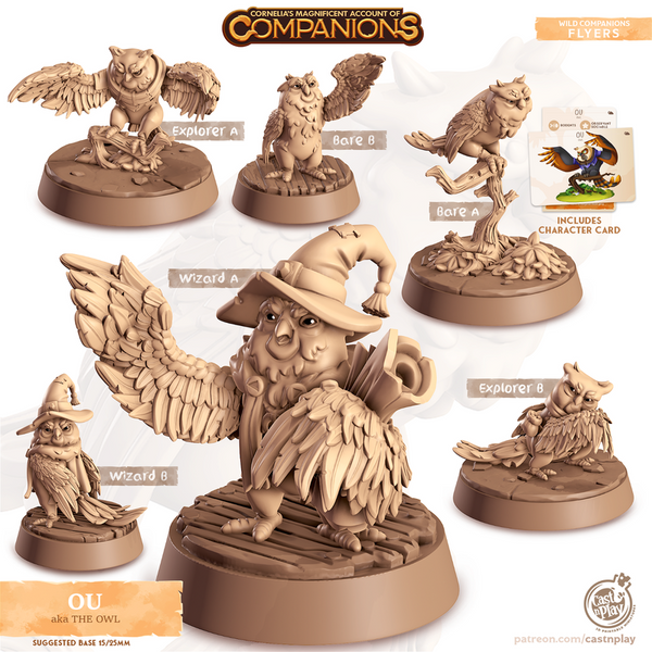 Ou The Owl 3D-printed model