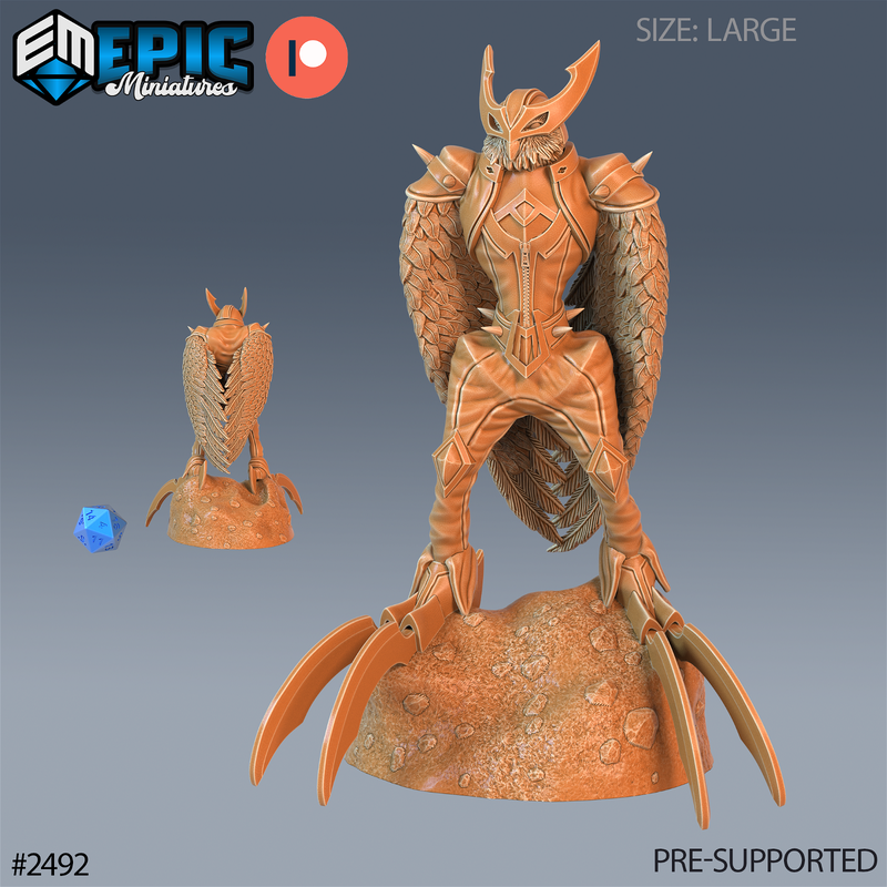 Owl Harpy 3D-printed model