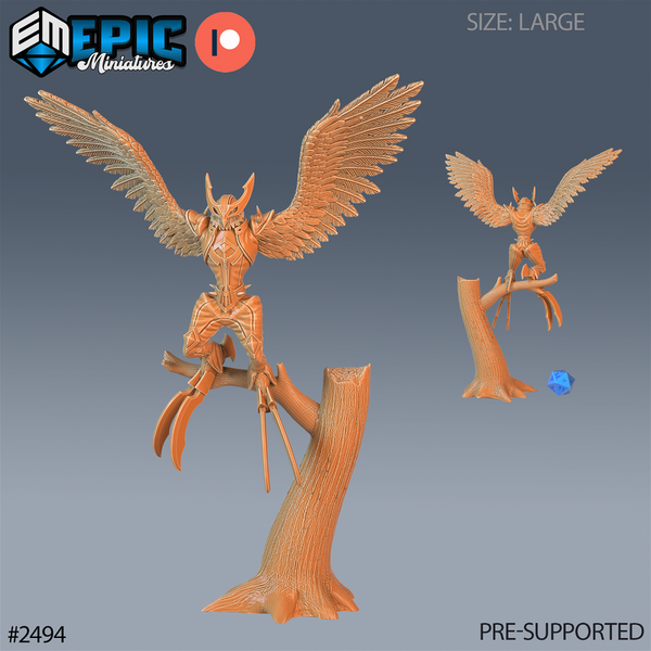 Owl Harpy 3D-printed model