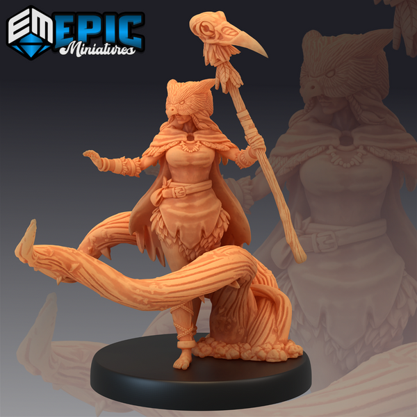 Owlbear Druid 3D-printed model