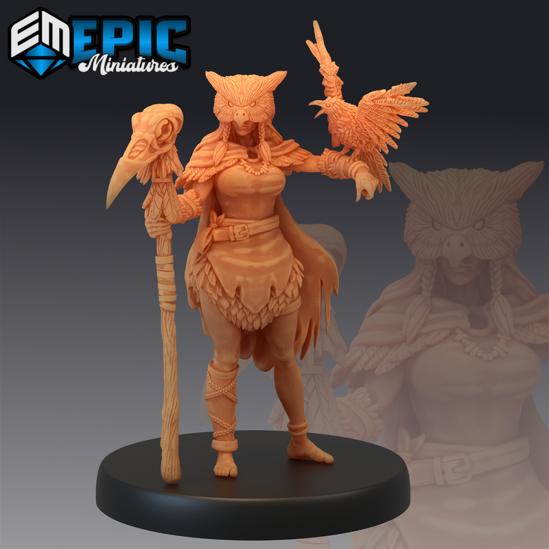 Owlbear Druid 3D-printed model